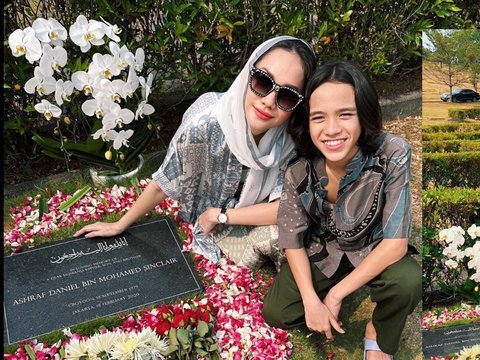 Potret BCL Ziarah ke Makam Ashraf Ditemani Mertua 'Hari ini Ulang Tahun Kamu ke 44 tapi Takdir Berkata Berbeda'