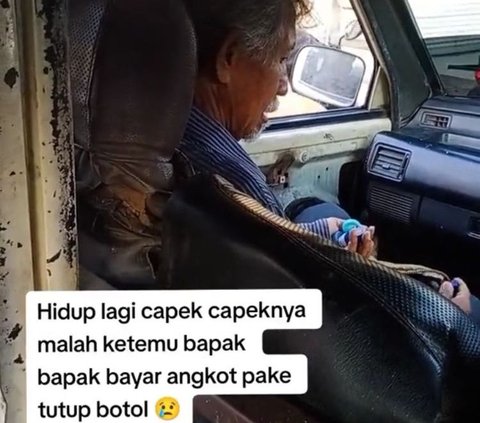 Viral Kakek-Kakek Naik Angkot Bayar Pakai Tutup Botol, Sopir Menolak Dibayar Walau Sepi Penumpang, Bikin Warganet Tersentuh