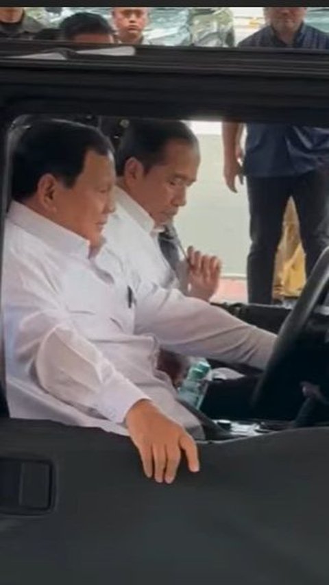 Hormat Prabowo Subianto Pada Presiden Jokowi, Gagah Sopiri Naik Maung
