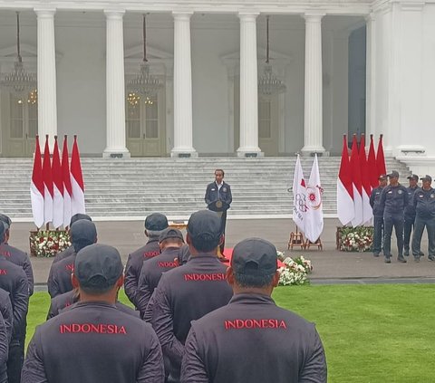 Presiden Jokowi mengucapkan selamat bertanding untuk para atlet Indonesia. Dirinya menantikan prestasi dan emas yang sebanyak-banyaknya.<br>