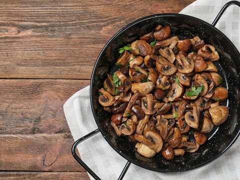 Cooking Simple Restaurant-style Menu at Home, Sautéed Champignon Mushrooms