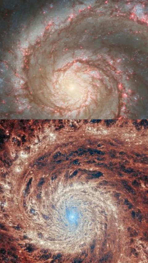 Ini Hasil Jepretan Teleskop James Webb Abadikan Galaksi M51 yang Belum Pernah Terlihat Jelas<br>