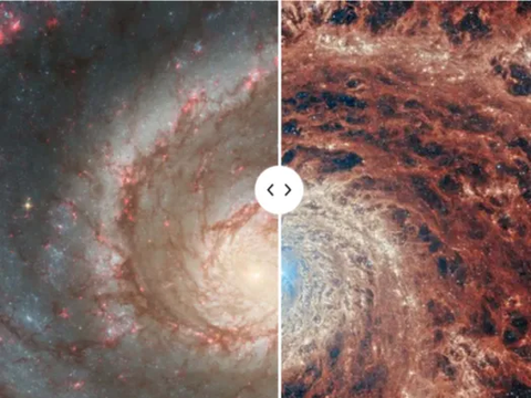 Ini Hasil Jepretan Teleskop James Webb Abadikan Galaksi M51 yang Belum Pernah Terlihat Jelas