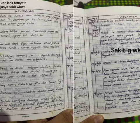 Viral Potret Buku Harian Seorang Ibu Berisi Tumbuh Kembang Anaknya, Ditulis Sejak 1999