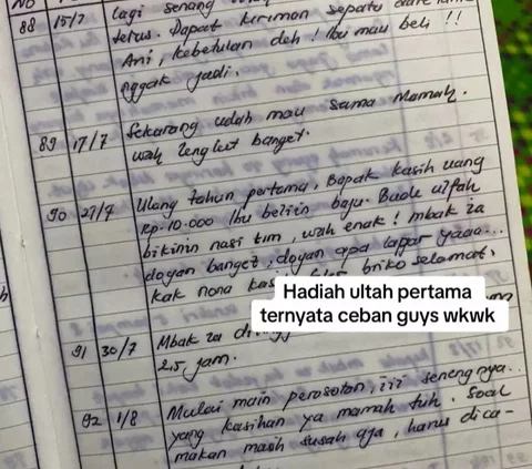 Viral Potret Buku Harian Seorang Ibu Berisi Tumbuh Kembang Anaknya, Ditulis Sejak 1999