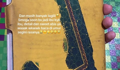 Melihat catatan yang dibuat oleh ibunya, Alliya berharap bisa jadi seperti sang ibu yang selalu perhatian dengan hal-hal kecil yang dilakukan anaknya.