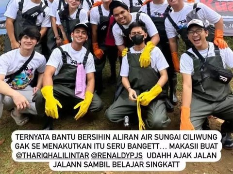 Makin Tunjukkan Kedekatan dan Bikin Baper Netizen, Potret Aaliyah Massaid dan Thariq Halilintar Bersihkan Sampah Kali