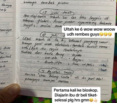 Viral Potret Buku Harian Seorang Ibu Berisi Tumbuh Kembang Anaknya, Ditulis Sejak 1999