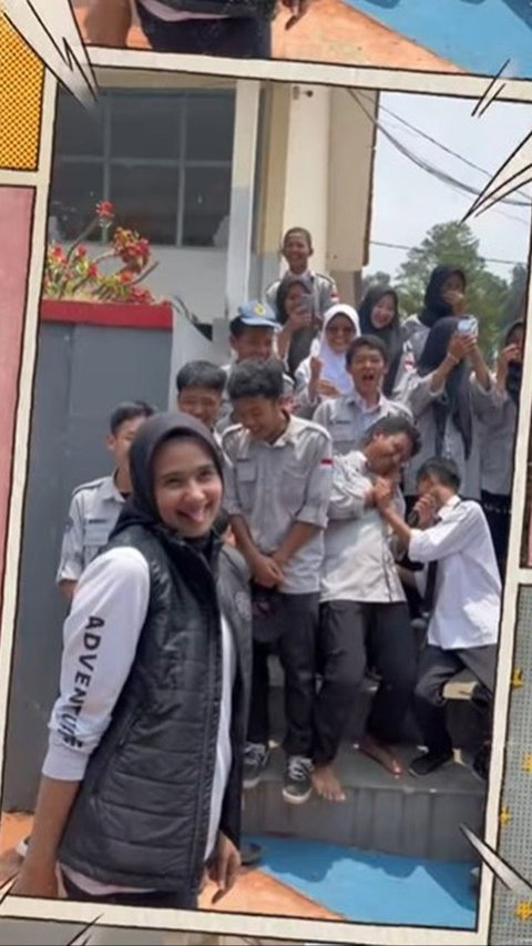 Tak ketinggalan, Sonya juga menunjukkan kebiasaannya menggoda anak-anak SMA dengan manis dan berhasil meraih simpati mereka.<br>