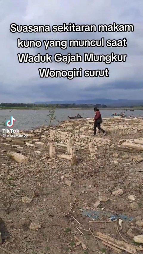 Ditemukan Kompleks Makam dan Permukiman Kuno saat Air Waduk Gajah Mungkur Surut, Ini Potretnya