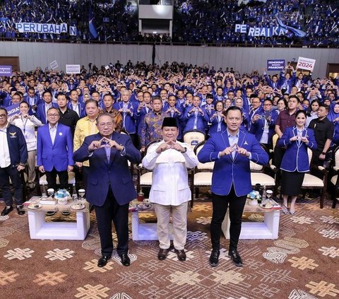 Unique Moment of Prabowo's Declaration as Presidential Candidate of the Democratic Party, SBY Sings 'You Will Never Walk Alone' and Everyone Dances