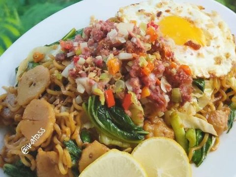 Resep Indomie Kornet Telur Pedas