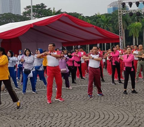 Jelang HUT ke-78 TNI, Panglima Yudo & Kapolri Senam Bareng hingga Deretan Alutsista Mejeng di Monas