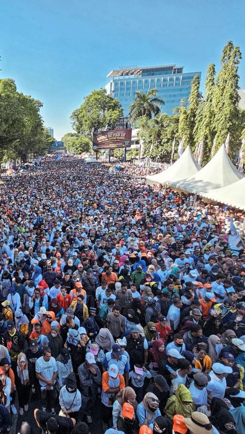 Penampakan Warga di Makassar Sambut Anies dan Cak Imin: Diklaim 1 Juta Orang yang Hadir