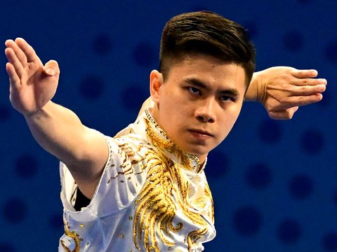 FOTO: Penampilan Memukau Edgar Xavier Marvelo, Atlet Wushu Indonesia yang Sukses Meraih Perak di Asian Games