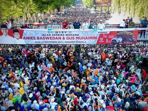 Netizen Pertanyakan Sumber Dana Gerak Jalan Gembira AMIN di Makassar, Ini Jawaban Panitia