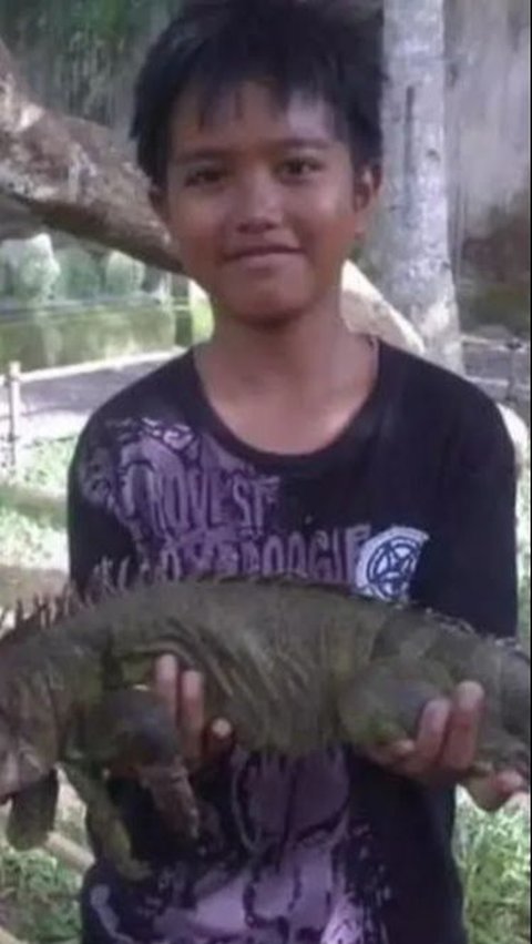 Foto bareng iguana