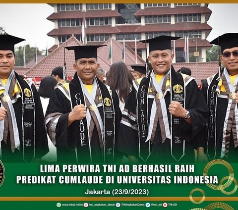 Lima Perwira TNI AD Berhasil Raih Predikat Cumlaude Di Universitas Indonesia