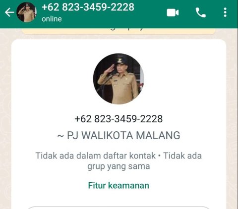 Waspadai Penipuan Modus Foto Profil WhatsApp Pj Wali Kota Malang