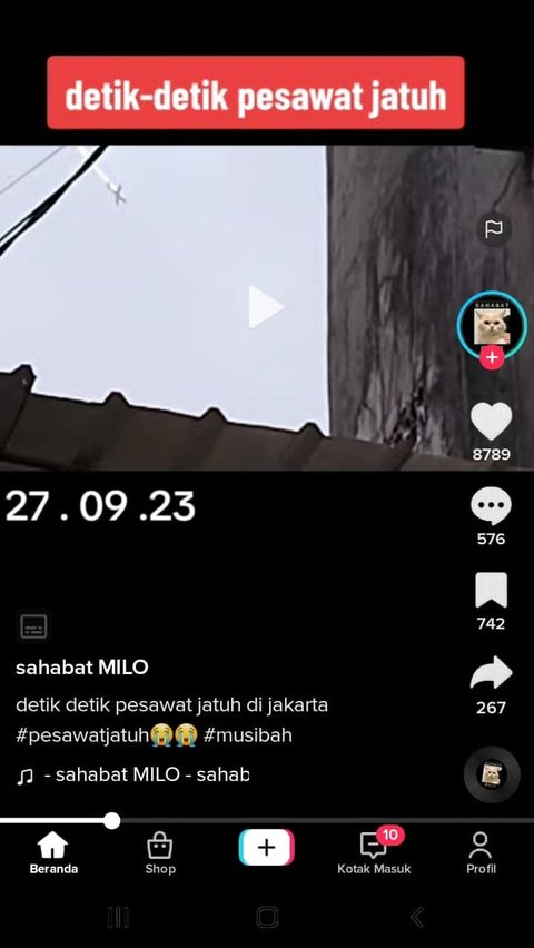 Viral Pesawat TNI AU Jatuh di Langit Jakarta, Begini Faktanya