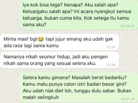 Cerita Wanita Gagal Menikah Gara-Gara Berat Badan, Calon Suami 'Aku Ingin Nikah Sama Orang yang Sesuai Selera'