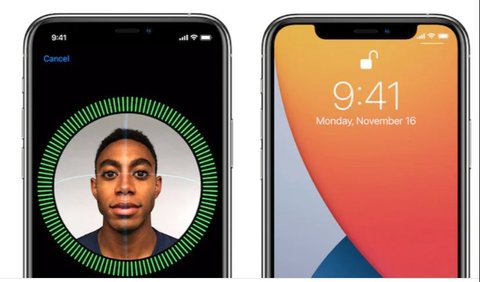 “Face-ID secara otomatis beradaptasi dengan perubahan penampilan, seperti penggunaan riasan kosmetik atau pertumbuhan rambut wajah,”