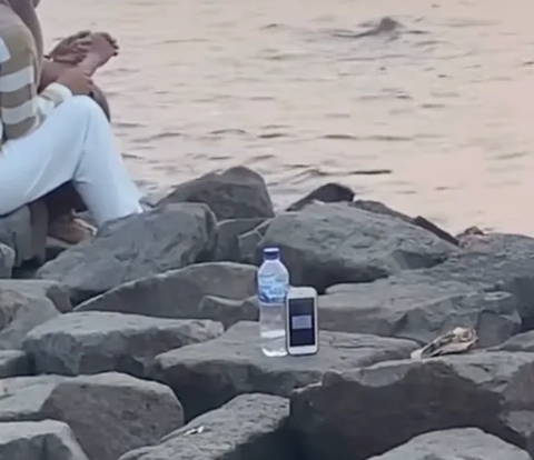 Intention to Record Romantic Moments Together on the Beach, But Phone Memory is Full, Netizens: Nature Does Not Approve