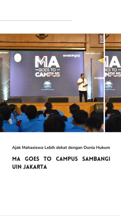 Ajak Mahasiswa Lebih dekat dengan Dunia Hukum, MA Goes To Campus Sambangi UIN Jakarta
