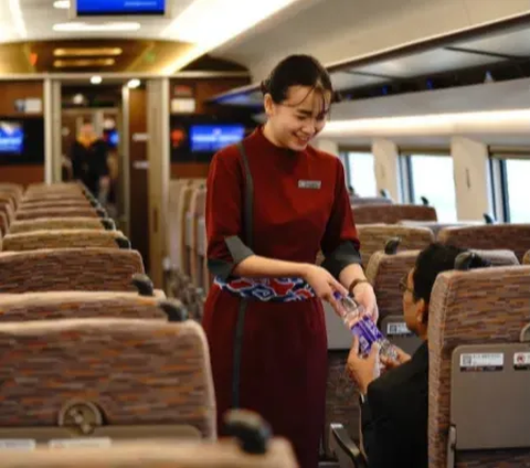 Whoosh High-Speed Train Opens Cabin Crew Locker Can Speak Chinese