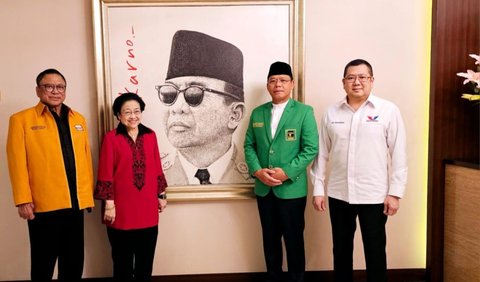 Empat ketua umum partai pendukung Ganjar Pranowo memperlihatkan kekompakannya ke publik.