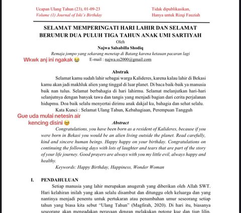 Wanita Ini Dapat Kado Ultah Tulisan Bak Jurnal dari Sahabatnya, Isinya Sukses Bikin Terharu