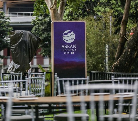 FOTO: Mengintip Lokasi Gala Dinner KTT ASEAN di Hutan Kota GBK, Berlatar Gedung Pencakar Langit Jakarta