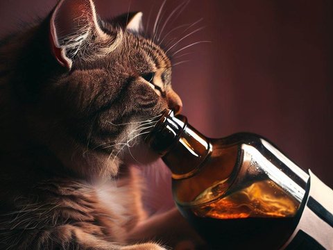 Dampak Menelan Minuman Keras para Kucing