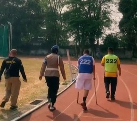 Perjuangan Aiptu Abdul Rosyid Polisi Disabilitas, Gigih Latihan Meski Pakai Tongkat 'Pejuang Perwira'