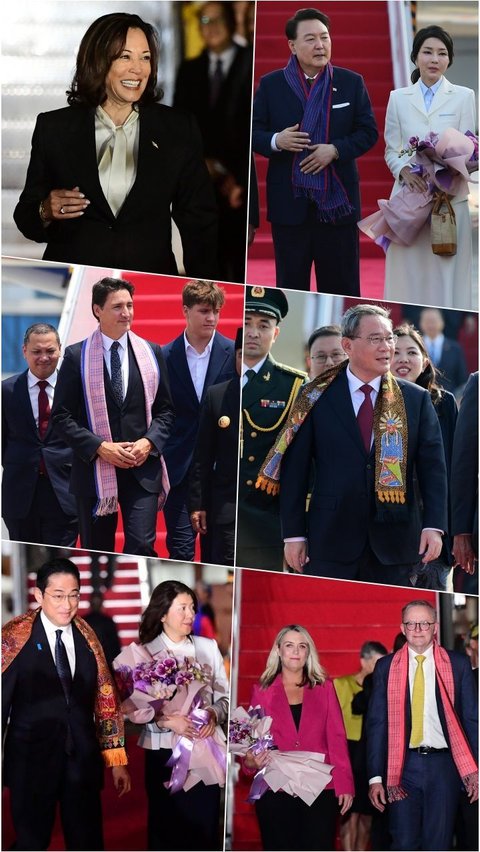 FOTO: Momen Perwakilan Negara Tiba di Indonesia, Mulai dari PM Kanada Trudeau hingga Wapres AS Kamala Harris Disambut Tarian Tradisional