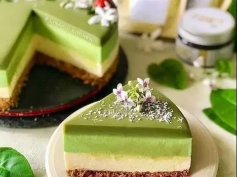 6. Unbaked Matcha Cheesecake