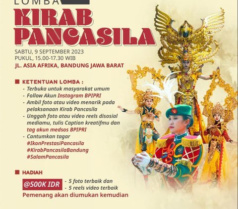 Besok, BPIP Gelar Penganugerahan Ikon Prestasi & Kirab Pancasila di Bandung