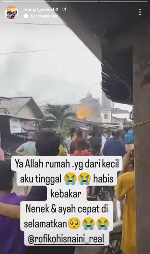 Rumah Masa Kecil Fikoh Terbakar 