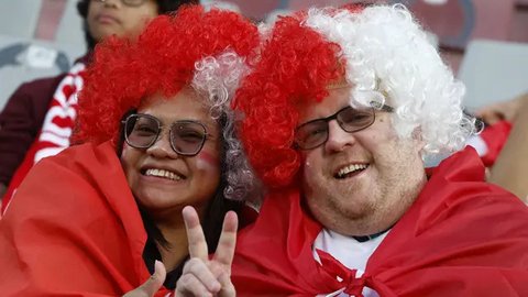 FOTO: Momen Suporter Diaspora Indonesia Penuhi Stadion Saat Pasukan Garuda Habisi Vietnam di Piala Asia 2023