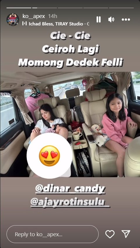 Deretan Foto-foto Kedekatan Dinar Candy dengan Anak-anak Ko Apex yang Jadi Sorotan