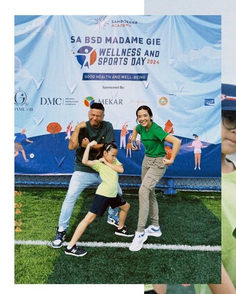 Berikut 8 Gambar Gading Marten dan Gisella Anastasia yang Serasi Mendampingi Gempi di Sports Day