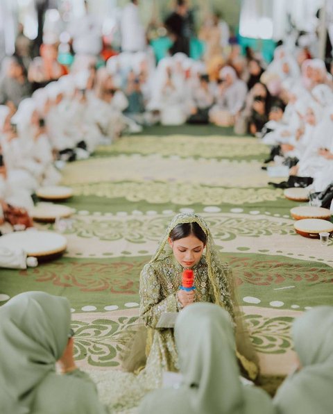 Cantiknya Putri Isnari di Acara Pengajian Pra Nikah, Pakai Baju Serba Hijau yang Anggun dan Elegan