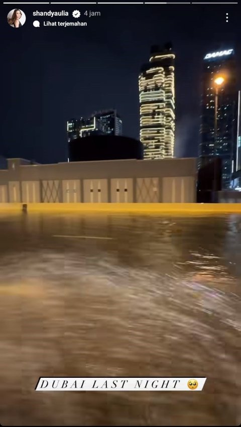 Potret Shandy Aulia Terjebak Banjir saat Liburan di Dubai, Gagal Belanja di Mall Karena Banyak Genangan Air