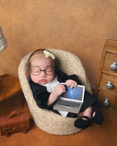Menggemaskan dan Cantik Mirip Sang Mama, Foto-foto Kyarra Putri Jessica Mila Jalani Newborn Photoshoot