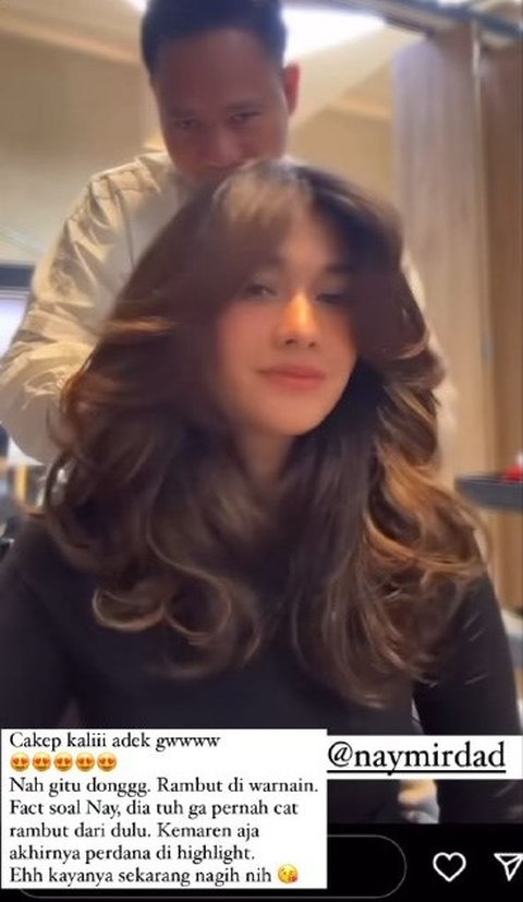 Potret Naysila Mirdad Akhirnya Mencoba Warnai Rambut, Makin Cantik Sampai Buat Sang Kakak Heboh