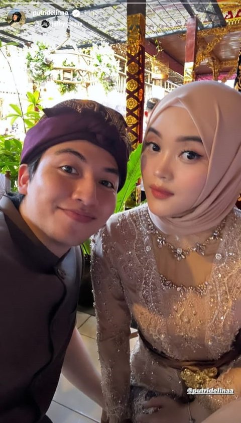 Cantiknya Putri Delina di Acara Mepamit Mahalini dan Rizky Febian, Netizen 'Si Wajah Sendu Memesona'