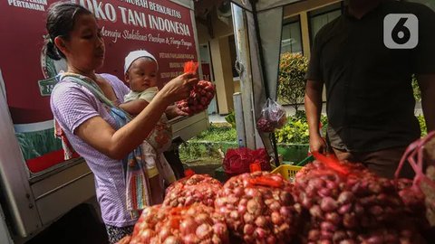 FOTO: Bawang Merah Masih Mahal, Gerakan Pasar Murah Gencar Dilakukan untuk Menekan Harga