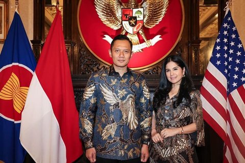 Temani AHY Kunjungan Kerja ke Amerika, Penampilan Cantik Annisa Pohan Kala Berbatik Tuai Sorotan