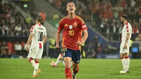 FOTO: Momen Spanyol Tembus Perempat Final Euro 2024 Usai Hajar Georgia 4-1, Siap Tantang Jerman