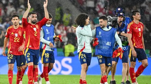 FOTO: Momen Spanyol Tembus Perempat Final Euro 2024 Usai Hajar Georgia 4-1, Siap Tantang Jerman